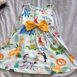 Amazon Kids Casual Dress with Yellow Bow